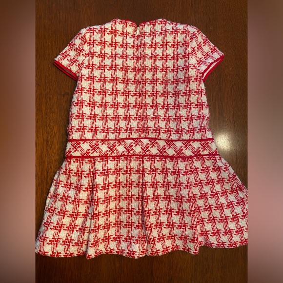 Luli And Me Girls’ red and white tweed Cap Sleeve Dress, Size 2T - Picture 2 of 7